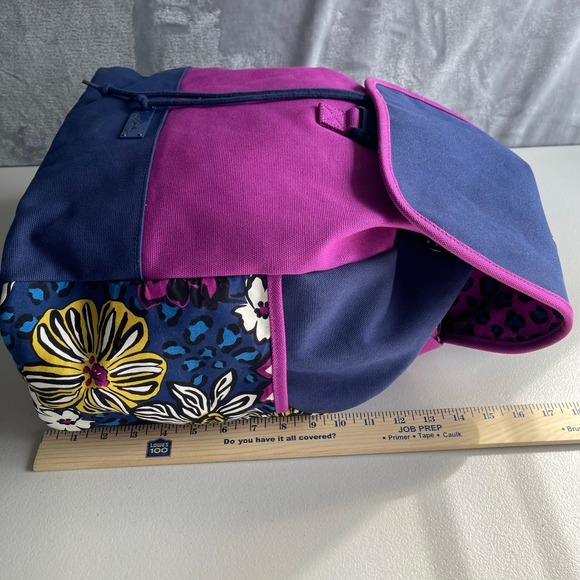 Vera Bradley Backpack African‎ Violet Canvas Pink Purple Floral Back Large 17\